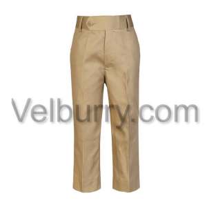 Khaki Brown Elastic Pent for Boy's