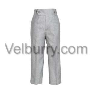 Silver Grey Elastic Pent for Boy's