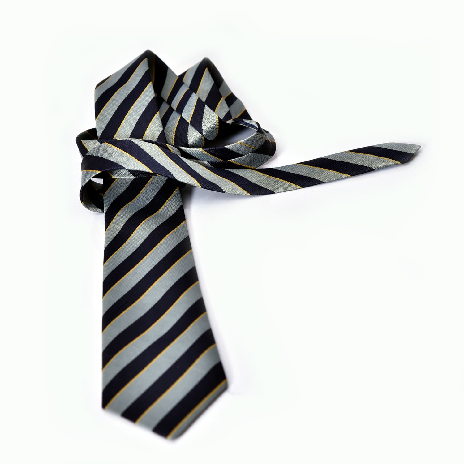 Blue & Gray Lining Uniform Tie