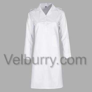 Plane White School Uniform for Girl's